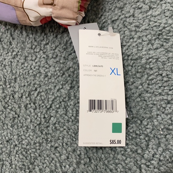 NEW Liz Golf retro 70s geometric print Anorak windbreaker pullover jacket - Picture 7 of 10